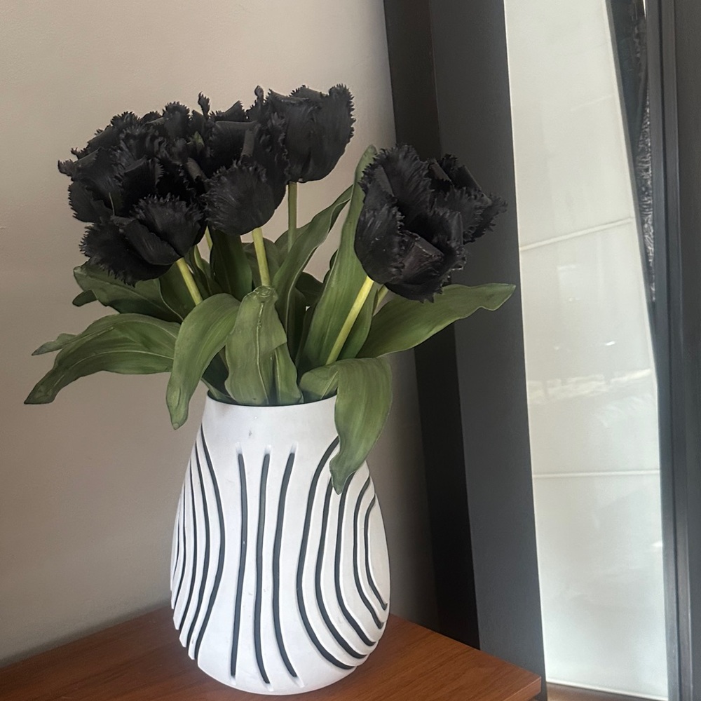 12 Elegant Black Tulips from West Elm. Like new.